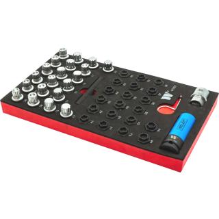 Hlavice na poistné matice kolies, pre BMW, Master verzia, 42 dielov, Welzh 1323-WW (Locking Wheel Nut Keys, Master Kit for BMW; 42pcs (Welzh 1323-WW))