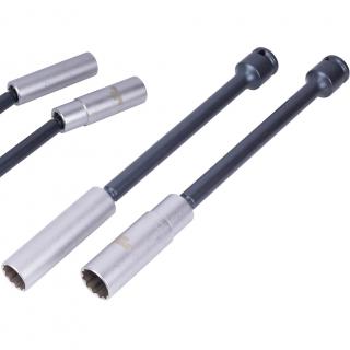 Hlavice na zapaľovacie sviečky s kĺbom, 3/8 , 12-hran, 14 - 16 mm, 116735 (Spark Plug Socket Set, with Joint, 3/8 , 12-point, 14 - 16 mm (STAHLMAXX 116735))