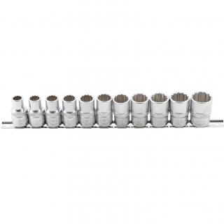 Hlavice nástrčné 1/2 , 12-hran, 10 - 21 mm, 11 dielov, BGS 9107 (Socket Set, 12-point | 12.5 mm (1/2 ) Drive | 10 - 21 mm | 11 pcs. (BGS 9107))