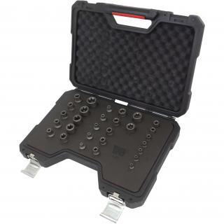 Hlavice nástrčné 1/4 , 3/8 , 1/2 , E-profil E4 - E24, Master verzia, S2 oceľ, 29 dielov,  Welzh 4311-WW (Socket Set, Master E-Torx®; 29-Piece, E4-E24, S2 Steel (Welzh 4311-WW))