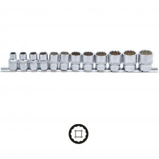 Hlavice nástrčné 3/8 , 12-hran, 8 - 19 mm, 12 dielov, BGS 9105 (Socket Set, 12-point | 10 mm (3/8 ) Drive | 8 - 19 mm | 12 pcs. (BGS 9105))