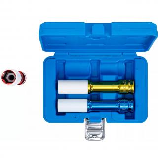 Hlavice nástrčné rázové, ochranné, 1/2 , predĺžené, 17 / 19 / 21 mm, 3 diely (Protective Impact Socket Set | 12.5 mm (1/2 ) Drive | 150 mm deep | 17 / 19 / 21 mm | 3 pcs. (BGS 7100))