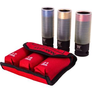 Hlavice nástrčné rázové, ochranné, Ultra-Torq, 17 / 19 / 21 mm, 3 diely, Welzh 5113-WW (3-Piece Ultra-Torq Impact Socket Set (Welzh 5113-WW))