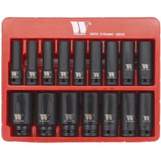 Hlavice nástrčné tvrdené predĺžené, 12-hran, 1/2 , 10 - 32 mm, Dynamic Wall, Welzh 60070-WW (Socket Set: Deep Impact, 1/2''dr, 12pt, Dynamic Wall Drive, 10-32mm (Welzh 60070-WW))