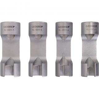 Hlavice špeciálne s drážkou, 3/8 , 14 - 21 mm, v puzdre, GEDORE KL-0511-40 K (Special Sockets, in a Storage Case (GEDORE KL-0511-40 K))