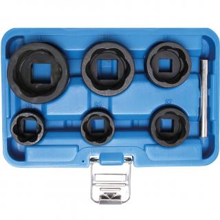 Hlavice špirálové 1/2 , 3/4 , vyťahovák poškodených skrutiek, 22 - 41 mm, BGS 5268 (Twist Socket Set (Spiral Profile) / Screw Extractor | 12.5 mm (1/2 ) + 20 mm (3/4 ) Drive | 22 - 41 mm | 6 pcs. (BGS 5268))
