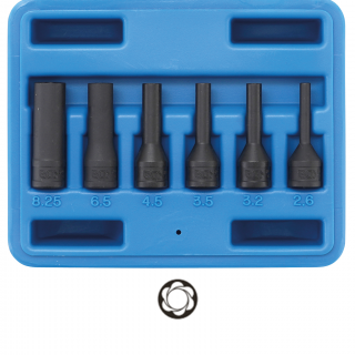 Hlavice špirálové 1/4 , na elektródy žeraviacej sviečky, 6 dielov (Twist Off Socket for Glow Plug Electrodes | 6.3 mm (1/4 ) Drive | 6 pcs. (BGS 5290))