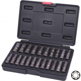 Hlavice špirálové, predĺžené, 1/4 , 3/8 , vyťahovák poškodených skrutiek, Master verzia, 6 - 13 mm, 22 dielov, Welzh 44451-WW (22-Piece Master Twist Socket Removal Set: Deep-Version (Welzh 44451-WW))