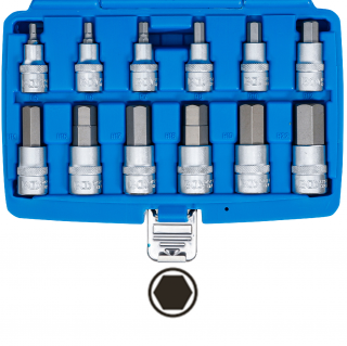 Hlavice zástrčné 1/2 , imbus 5 - 22 mm, 12 dielov, BGS 5052 (Bit Socket Set | 12.5 mm (1/2 ) Drive | internal Hexagon 5 - 22 mm | 12 pcs. (BGS 5052))