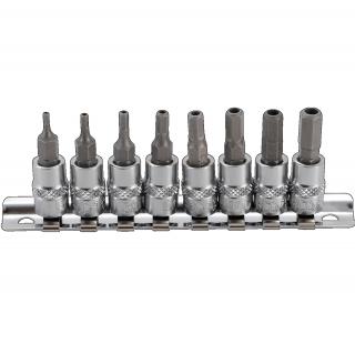 Hlavice zástrčné 1/4 , imbus a vŕtaním 2 - 7 mm, 8 dielov, BGS 5156 (Bit Socket Set | 6.3 mm (1/4 ) Drive | Internal Hexagon Tamperproof 2 - 7 mm | 8 pcs. (BGS 5156))