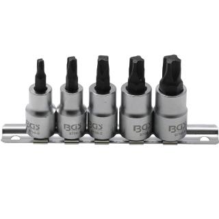 Hlavice zástrčné 3/8 , 4-hran pre MTS-Mortorq MTS0 - MTS04, 5 dielov, BGS 9756 (Bit Socket Set | 10 mm (3/8 ) Drive | 4-point Profile (for MTS-Mortorq) MTS0 - MTS04 | 5 pcs. (BGS 9756))