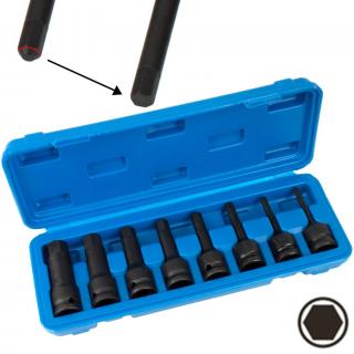 Hlavice zástrčné tvrdené, 1/2 , imbus 5 - 19 mm, 8 dielov, REPTOOLS 117660 (Impact Bit Socket Set, 1/2  drive, Internal Hexagon, 5 - 19 mm, 8 pcs. (REPTOOLS 117660))