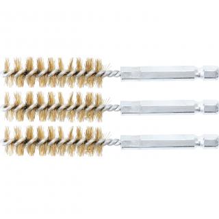 Kefy valcovité 14 mm, 1/4 , mosadzné, 3 diely, BGS 3078-14-M (Brass Brush | 14 mm | 6.3 mm (1/4 ) Drive | 3 pcs. (BGS 3078-14-M))