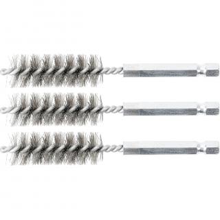 Kefy valcovité 15 mm, 1/4 , oceľové, 3 diely, BGS 3078-15-S (Steel Brush | 15 mm | 6.3 mm (1/4 ) Drive | 3 pcs. (BGS 3078-15-S))