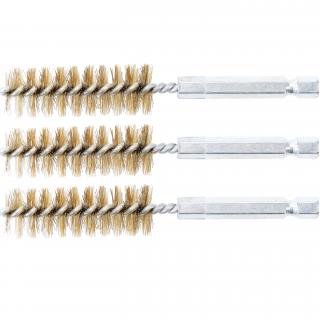 Kefy valcovité 16 mm, 1/4 , mosadzné, 3 diely, BGS 3078-16-M (Brass Brush | 16 mm | 6.3 mm (1/4 ) Drive | 3 pcs. (BGS 3078-16-M))