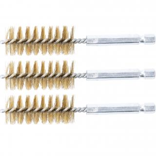 Kefy valcovité 19 mm, 1/4 , mosadzné, 3 diely, BGS 3078-19-M (Brass Brush | 19 mm | 6.3 mm (1/4 ) Drive | 3 pcs. (BGS 3078-19-M))