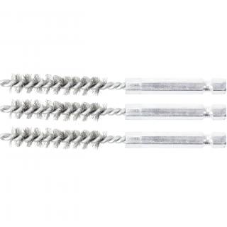 Kefy valcovité 9 mm, 1/4 , oceľové, 3 diely, BGS 3078-9-S (Steel Brush | 9 mm | 6.3 mm (1/4 ) Drive | 3 pcs. (BGS 3078-9-S))