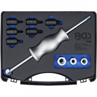 Kladivo kĺzne so závitovými adaptérmi, M12, 12 dielov, BGS 70325 (Sliding Hammer Set | with Thread Adaptors | 12 pcs (BGS 70325))