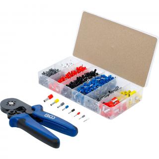 Kliešte konektorové na káblové dutinky 0,25 - 10 mm², s dutinkami 0.5 - 10 mm², BGS 71000 (Crimping Pliers for Cable End Sleeves 0.25 - 10 mm² | with Cable Terminal Assortment 0.5 - 10 mm² (BGS 71000))