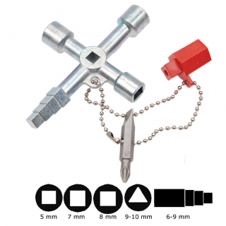 Kľúč na rozvodné skrine  PRO Key , univerzálny, BGS 9416 (Universal Key  PRO Key  (BGS 9416))