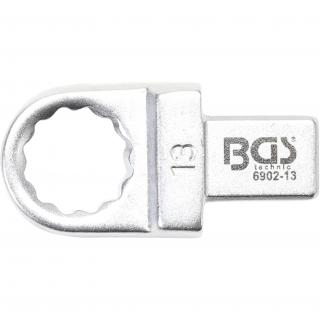 Kľúč nástrčný očkový, 13 mm, 4-hran 9 x 12 mm, BGS 6902-13 (Push Fit Ring Spanner | 13 mm | Square Size 9 x 12 mm (BGS 6902-13))