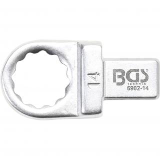 Kľúč nástrčný očkový, 14 mm, 4-hran 9 x 12 mm, BGS 6902-14 (Push Fit Ring Spanner | 14 mm | Square Size 9 x 12 mm (BGS 6902-14))