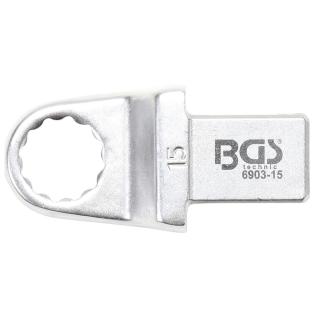 Kľúč nástrčný očkový 15 mm, 4-hran 14 x 18 mm, BGS 6903-15 (Push Fit Ring Spanner | 15 mm | Square Size 14 x 18 mm (BGS 6903-15))