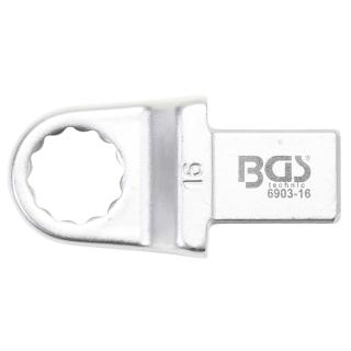 Kľúč nástrčný očkový 16 mm, 4-hran 14 x 18 mm, BGS 6903-16 (Push Fit Ring Spanner | 16 mm | Square Size 14 x 18 mm (BGS 6903-16))