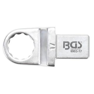 Kľúč nástrčný očkový 17 mm, 4-hran 14 x 18 mm, BGS 6903-17 (Push Fit Ring Spanner | 17 mm | Square Size 14 x 18 mm (BGS 6903-17))