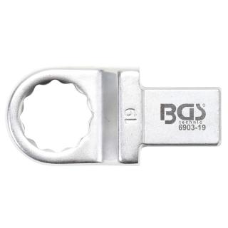 Kľúč nástrčný očkový 19 mm, 4-hran 14 x 18 mm, BGS 6903-19 (Push Fit Ring Spanner | 19 mm | Square Size 14 x 18 mm (BGS 6903-19))