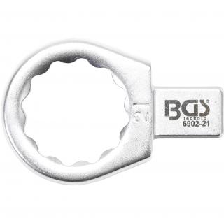 Kľúč nástrčný očkový, 21 mm, 4-hran 9 x 12 mm, BGS 6902-21 (Push Fit Ring Spanner | 21 mm | Square Size 9 x 12 mm (BGS 6902-21))