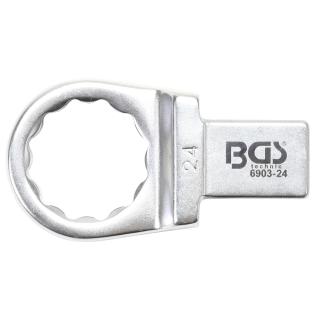 Kľúč nástrčný očkový 24 mm, 4-hran 14 x 18 mm, BGS 6903-24 (Push Fit Ring Spanner | 24 mm | Square Size 14 x 18 mm (BGS 6903-24))