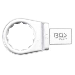 Kľúč nástrčný očkový 27 mm, 4-hran 14 x 18 mm, BGS 6903-27 (Push Fit Ring Spanner | 27 mm | Square Size 14 x 18 mm (BGS 6903-27))