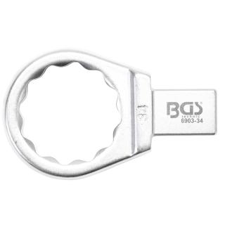 Kľúč nástrčný očkový 34 mm, 4-hran 14 x 18 mm, BGS 6903-34 (Push Fit Ring Spanner | 34 mm | Square Size 14 x 18 mm (BGS 6903-34))