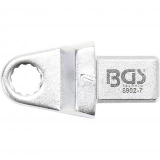 Kľúč nástrčný očkový, 7 mm, 4-hran 9 x 12 mm, BGS 6902-7 (Push Fit Ring Spanner | 7 mm | Square Size 9 x 12 mm (BGS 6902-7))