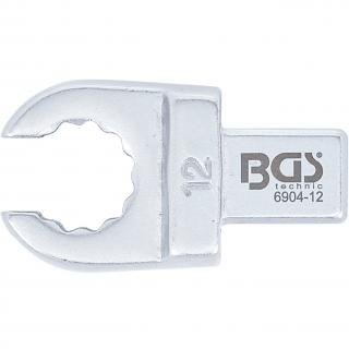 Kľúč nástrčný očkový, otvorený, 12 mm, 4-hran 9 x 12 mm, BGS 6904-12 (Push Fit Ring Spanner | open Type | 12 mm | Square Size 9 x 12 mm (BGS 6904-12))