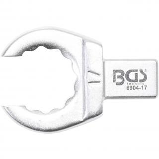 Kľúč nástrčný očkový, otvorený, 17 mm, 4-hran 9 x 12 mm, BGS 6904-17 (Push Fit Ring Spanner | open Type | 17 mm | Square Size 9 x 12 mm (BGS 6904-17))