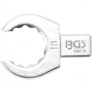 Kľúč nástrčný očkový, otvorený, 18 mm, 4-hran 9 x 12 mm, BGS 6904-18 (Push Fit Ring Spanner | open Type | 18 mm | Square Size 9 x 12 mm (BGS 6904-18))