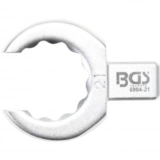 Kľúč nástrčný očkový, otvorený, 21 mm, 4-hran 9 x 12 mm, BGS 6904-21 (Push Fit Ring Spanner | open Type | 21 mm | Square Size 9 x 12 mm (BGS 6904-21))
