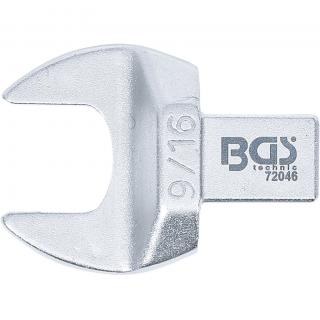 Kľúč nástrčný plochý vidlicový, palcový 9/16 , 4-hran 9 x 12 mm, BGS 72046 (Open-End Push Fit Spanner | 9/16  | Square Size 9 x 12 mm (BGS 72046))