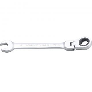 Kľúč očkoplochý račňový, kĺbový, 14 mm, BGS 6714 (Ratchet Combination Wrench | adjustable | 14 mm (BGS 6714))