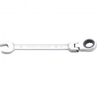 Kľúč očkoplochý račňový, kĺbový, 16 mm, BGS 6716 (Ratchet Combination Wrench | adjustable | 16 mm (BGS 6716))