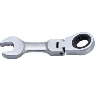 Kľúč očkoplochý račňový, krátky, kĺbový, 18 mm, BGS 6918 (Ratchet Combination Wrench | short | adjustable | 18 mm (BGS 6918))