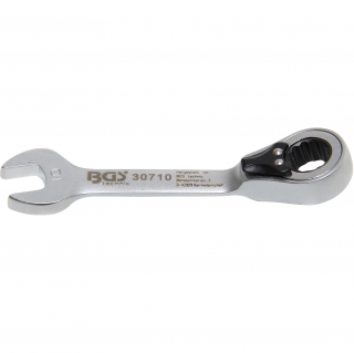 Kľúč očkoplochý račňový, krátky, prepínací, 10 mm, BGS 30710 (Ratchet Combination Wrench | short | reversible | 10 mm (BGS 30710))