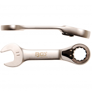 Kľúč očkoplochý račňový, krátky, prepínací, 11 mm, BGS 30711 (Ratchet Combination Wrench | short | reversible | 11 mm (BGS 30711))