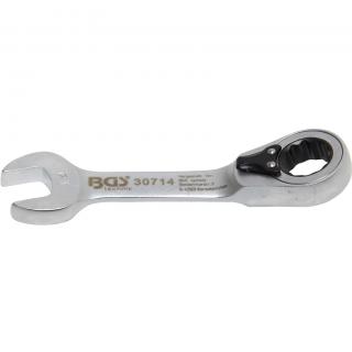 Kľúč očkoplochý račňový, krátky, prepínací, 14 mm, BGS 30714 (Ratchet Combination Wrench | short | reversible | 14 mm (BGS 30714))