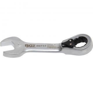 Kľúč očkoplochý račňový, krátky, prepínací, 17 mm, BGS 30717 (Ratchet Combination Wrench | short | reversible | 17 mm (BGS 30717))