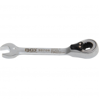 Kľúč očkoplochý račňový, krátky, prepínací, 8 mm, BGS 30708 (Ratchet Combination Wrench | short | reversible | 8 mm (BGS 30708))