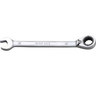 Kľúč očkoplochý račňový, prepínateľný, 13 mm, BGS 6613 (Ratchet Combination Wrench | reversible | 13 mm (BGS 6613))