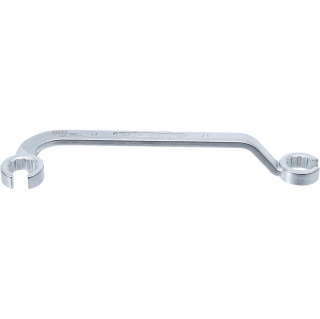 Kľúč očkový obojstranný, otvorený, pre potrubie vstrekovača nafty, 17 mm (Double Ring Spanner, Open | for Diesel Injector Pipes | 17 mm (BGS 8291))